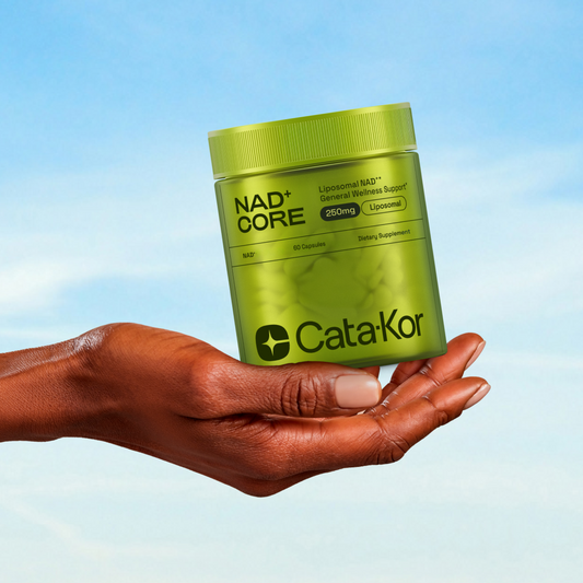 Cata-Kor NAD+ Core | Liposomal NAD+ Supplement | NMN Supplement Alternative | Third-Party Tested | NAD Core | 250mg | 60 Capsules | 30-Day Supply | Supplement Facts